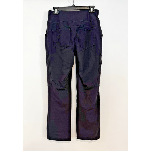 DULUTH TRADING CO Womens Small Black Pants Pull-On w/ Zippered Pockets Stretch - Picture 2 of 12